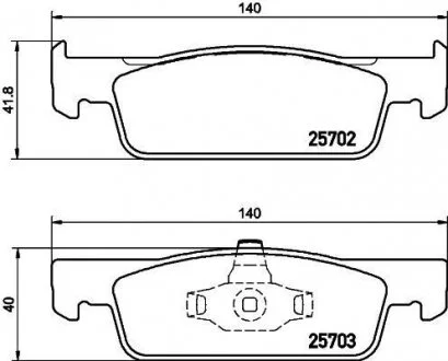 Гальмівні колодки перед. Logan/Sandero/Clio 12- HELLA 8DB355020-801