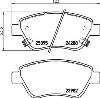 Тормозные колодки.) HELLA 8DB355021131