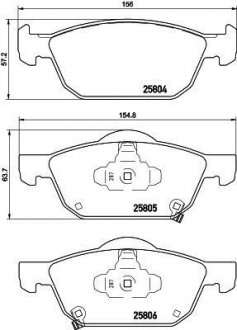 Тормозные колодки.) HELLA 8DB355021431