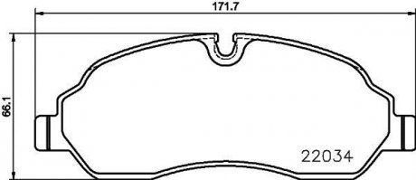 Комплект тормозных колодок HELLA 8DB 355 021-571 (фото 1)