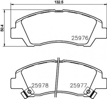 Тормозные колодки.) HELLA 8DB355023001