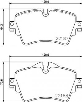 Гальмівні колодки (набір) HELLA 8DB355023091