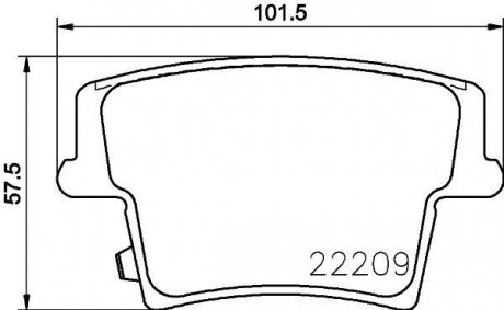 Гальмівні колодки (набір) HELLA 8DB355023101