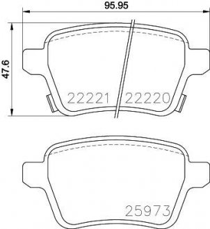 Klocki ham. tył OP HELLA 8DB355024651