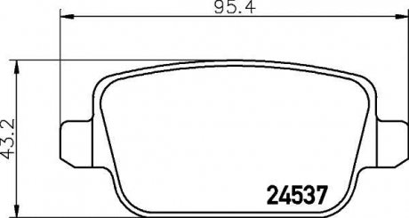 Тормозные колодки зад. Focus/Galaxy/Kuga/Mondeo/S80/V70/XC70 06- 1.6-4.4 HELLA 8DB355025-351 (фото 1)