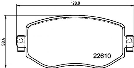 К-кт перед. тормозов. колодок Renault Megane IV 2015- HELLA 8DB 355 025-851 (фото 1)