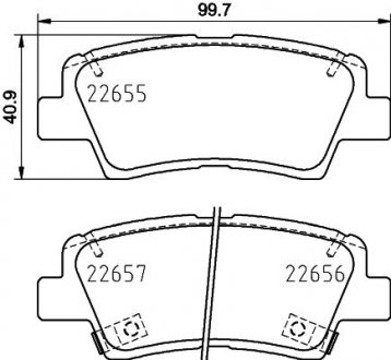 Колодки дискового гальма HELLA 8DB355031681 (фото 1)