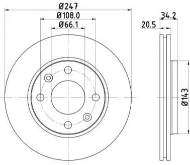 Тормозной диск HELLA 8DD 355 101-801
