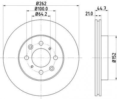 Тормозной диск перед./зад. Civic/CRX/Jazz 89- 1.1-2.0 PAGID HELLA 8DD355103-121