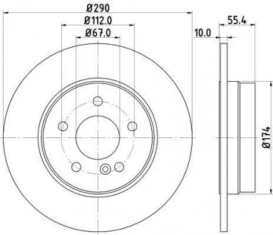 Тормозной диск HELLA 8DD355104321