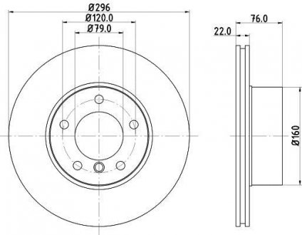 Тормозной диск HELLA 8DD 355 104-591