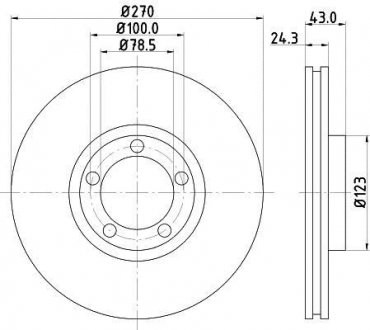 Тормозной диск HELLA 8DD355105641