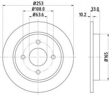 Тормозной диск HELLA 8DD355105661