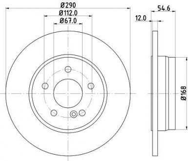 Тормозной диск HELLA 8DD355105951