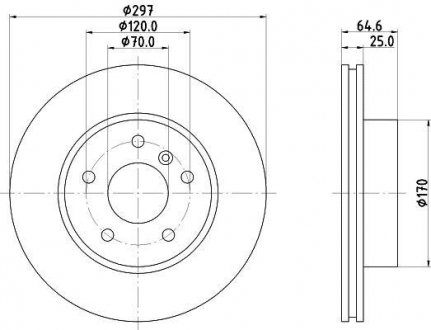 Тормозной диск HELLA 8DD355106271