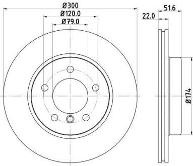 Тормозной диск HELLA 8DD 355 106-551