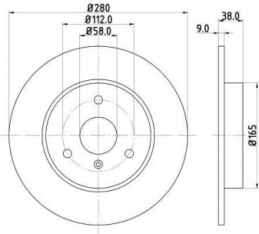 Тормозной диск HELLA 8DD 355 106-601