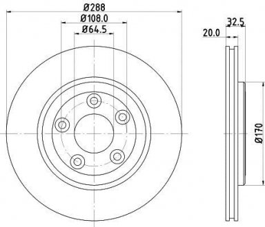 Тормозной диск HELLA 8DD355106831