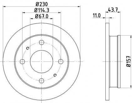 Тормозной диск HELLA 8DD 355 107-171