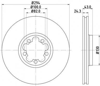 Тормозной диск HELLA 8DD 355 107-311