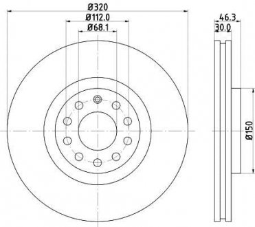 Тормозной диск перед. A4/A6 97-09 (PRO) PAGID HELLA 8DD355107-631