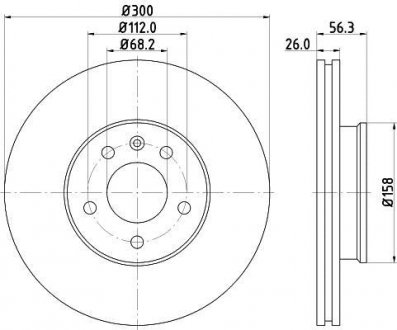 Тормозной диск HELLA 8DD355108081