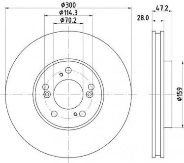 Тормозной диск HELLA 8DD355108141