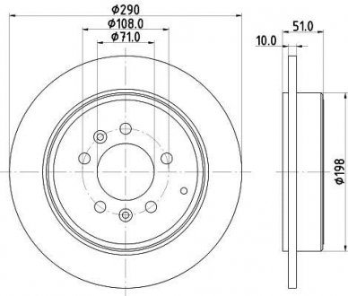 Тормозной диск HELLA 8DD355108431