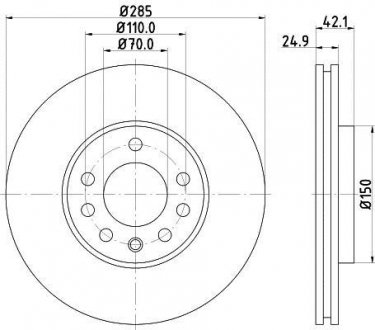 Тормозной диск HELLA 8DD 355 109-241