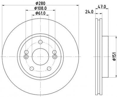 Тормозной диск HELLA 8DD 355 109-281