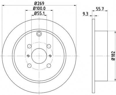 Тормозной диск HELLA 8DD355110491 (фото 1)