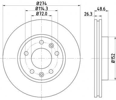 Тормозной диск HELLA 8DD 355 112-771