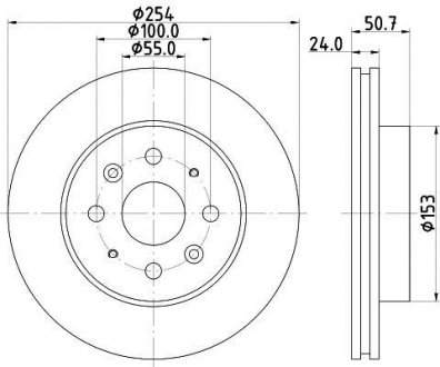 Тормозной диск HELLA 8DD355112781