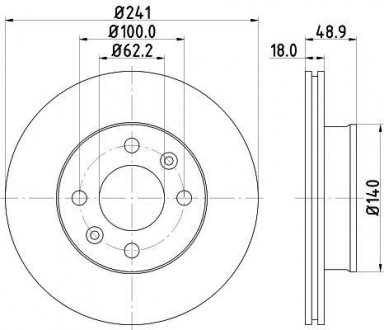 Тормозной диск HELLA 8DD355112791