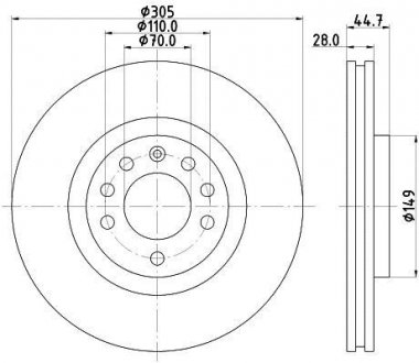 Тормозной диск HELLA 8DD355113541