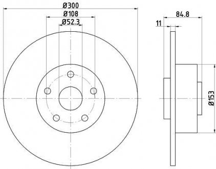 Тормозной диск HELLA 8DD355113871