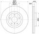 Тормозной диск перед. Nissan Murano/Infiniti G35 02- 2.5-3.0 PAGID HELLA 8DD355114-101 (фото 1)