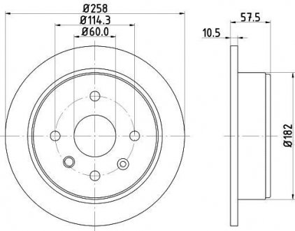 Тормозной диск HELLA 8DD355114-161