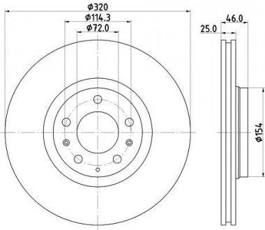 Тормозной диск HELLA 8DD355114491