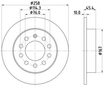 Тормозной диск HELLA 8DD355114531