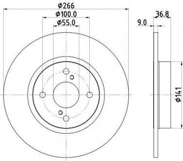 Тормозной диск HELLA 8DD355114781 (фото 1)