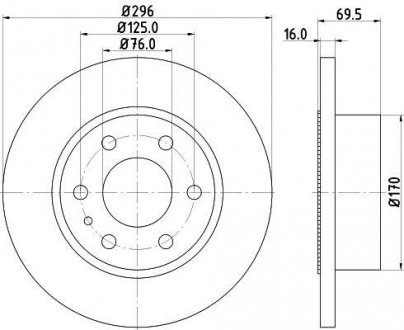 Тормозной диск HELLA 8DD355115521