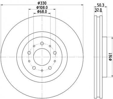 Тормозной диск HELLA 8DD355115591