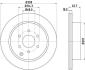 Тормозной диск зад. Navara/Pathfinder 05- 2.5-4.0 (PRO) HELLA PAGID 8DD355115-851
