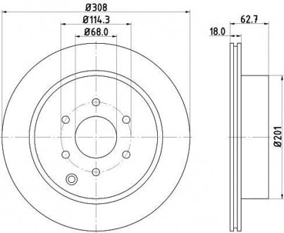 Гальмівний диск зад. Navara/Pathfinder 05- 2.5-4.0 (PRO) PAGID HELLA 8DD355115-851