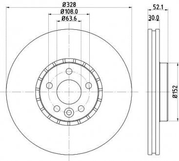 Тормозной диск HELLA 8DD355116181 (фото 1)