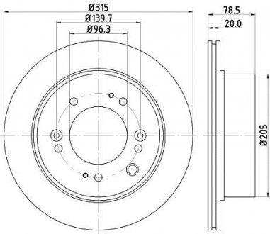 Тормозной диск HELLA 8DD355116571