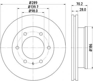 Тормозной диск HELLA 8DD 355 116-841