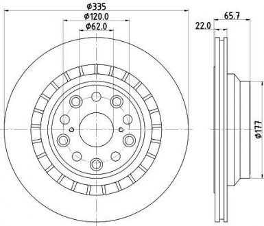 Тормозной диск HELLA 8DD355116941