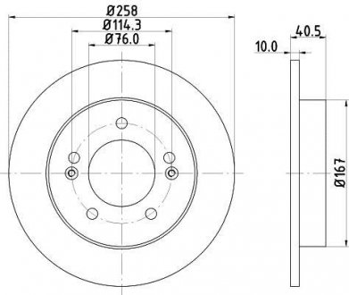 Тормозной диск HELLA 8DD355117011